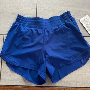 Galactic cobalt lululemon 4 inch Hotty hot shorts